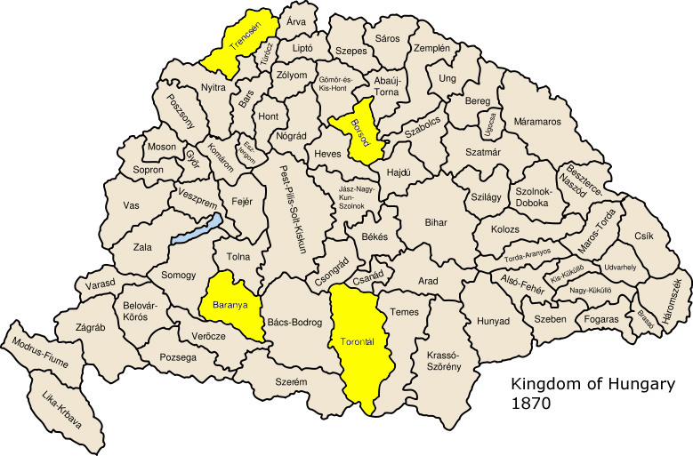 Hungarian counties of note